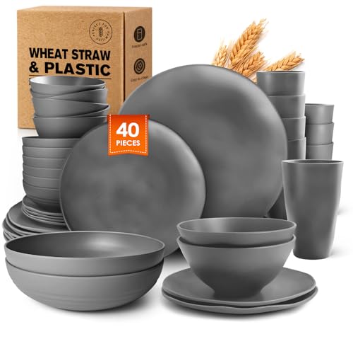 Teivio 40-Piece Wheat Straw Set