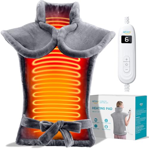 ALLJOY Heating Pad for Back Pain Relief, 24"x37" King Size Large Weighted Heating Pads for Neck and Shoulders, Electric Full Back Heat Pad, Father's Day Gifts for Dad, Birthday Gifts for Women Men Dad