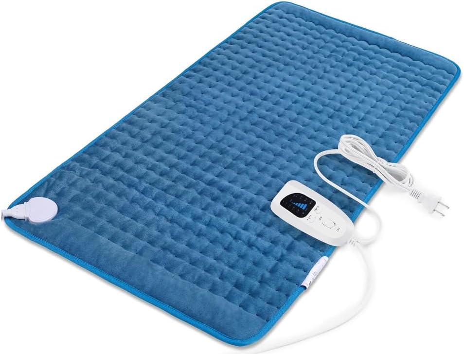 Heating Pad-Electric Heating Pads for Back,Neck,Abdomen,Moist Heated Pad for Shoulder,Knee,Hot Pad for Arms and Legs,Dry&Moist Heat & Auto Shut Off(Blue, 33''17'')