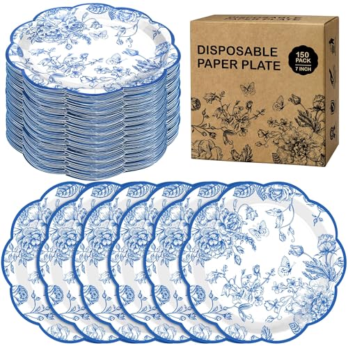 Kochorie 150 Blue Floral Plates