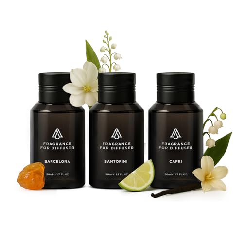 AromaPlan Home Destinations Collection Scents,Hotel Premium Collection Set- 5 Star Hotel Collection- Natural, Non-Toxic Cold Air Diffuser Oil -Gift Ready, Diffuser Oils Scent (3 Pack/1.7 fl.oz (50 ml)