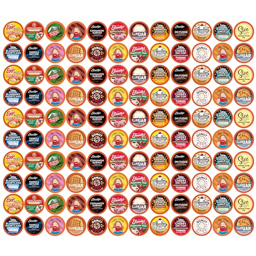 Coffee Pod Variety Packs Super Flavored Sampler, Assorted, Compatible with 2.0 K-Cup Brewers, Variety Pack, 120 Count (Pack of 1)