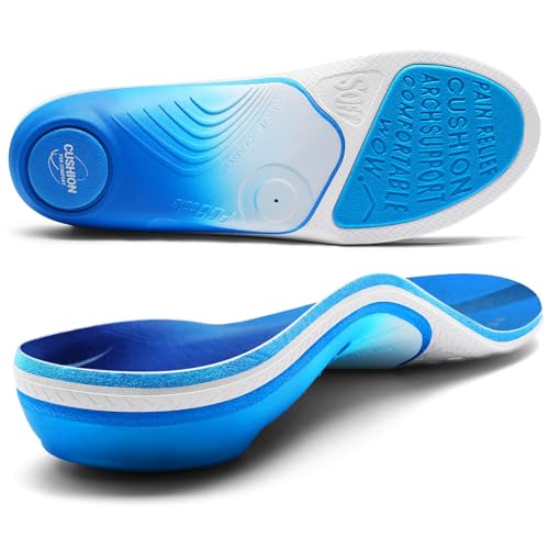 PCSsole Orthotic Insoles Pro for Plantar Fasciitis Relief - 240+lbs Heavy Duty High Arch Support Inserts with Max Cushion & Comfort - Shoe Insert for Flat Feet, Heel Pain, Overpronation