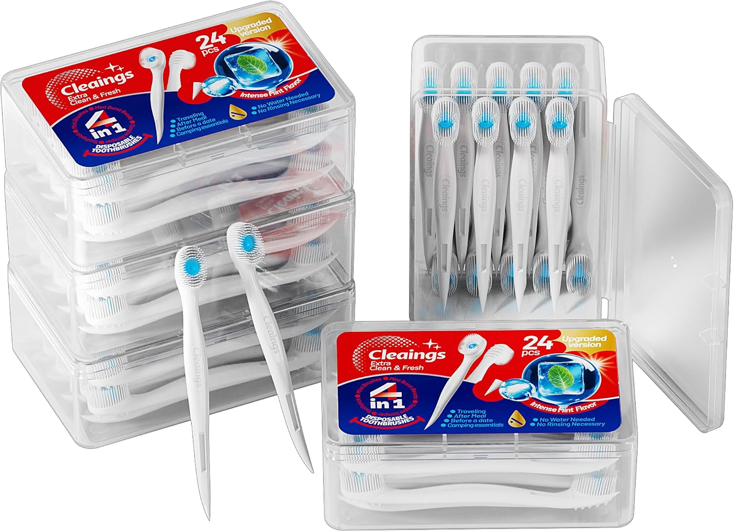 cleaings Mini Disposable Toothbrush Set