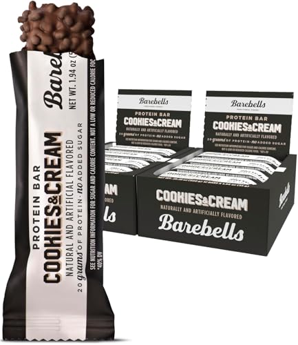Barebells Protein Bars - Protein Snacks with High Protein - Chocolate Protein Bars - Perfect on The Go Protein Snack & Breakfast Bars (12 Count (Pack of 2), Cookies and Cream)