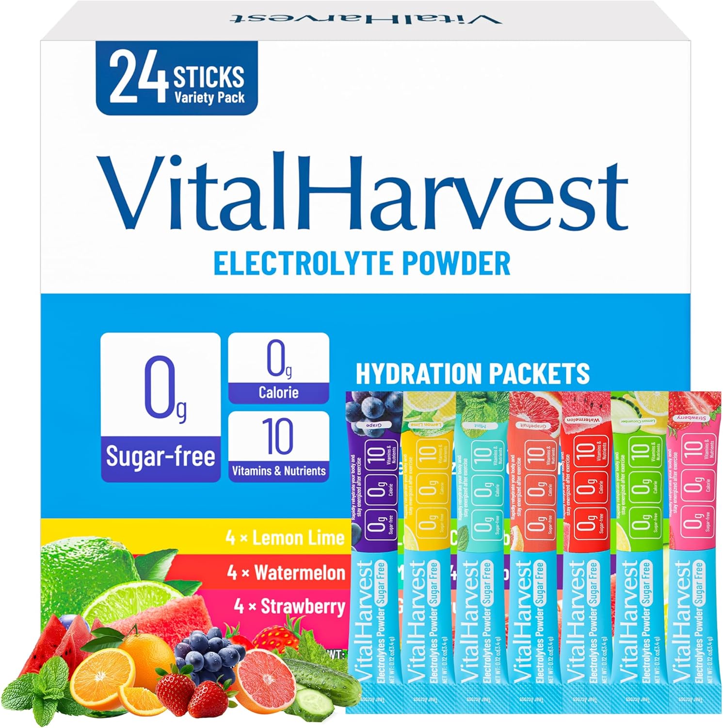 24 Sticks Electrolytes Powder Packets