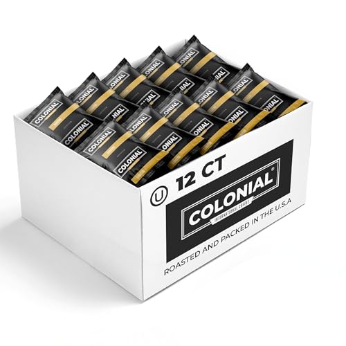 Colonial Coffee 12 Count Single Pot Coffee Packets  Signature Breakfast Blend, Medium Roast | Pre-Measured Frac Packs for 12 Cup Maker | Bulk Ground Gourmet Coffee for Home & Office